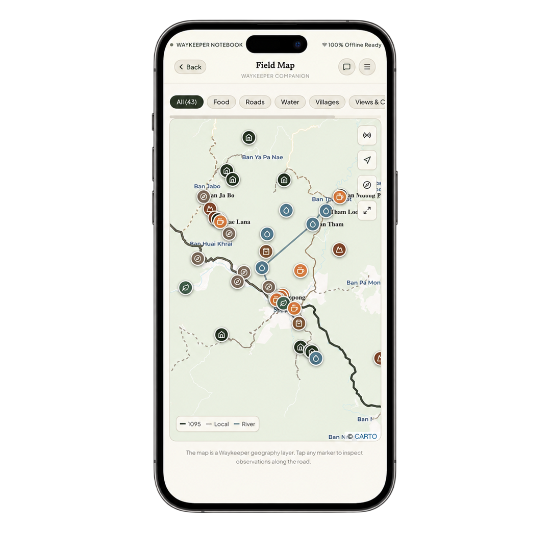 Waykeeper Notebook PWA Offline Field Companion App on Mobile